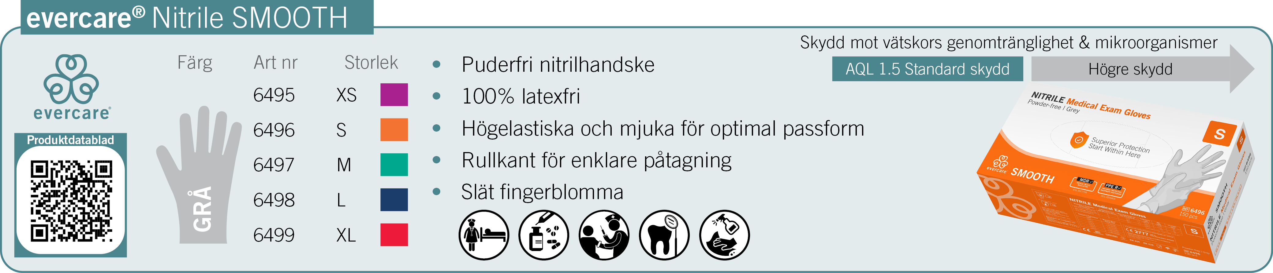 evercare Nitrile SMOOTH